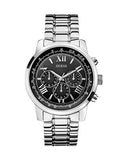 GUESS Men's Chronograph Watch W0379G1 – Silver Stainless Steel