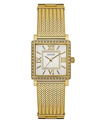 GUESS Women's Watch W0826L2 – Stainless Steel, White & Gold-Tone.