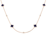 Simon Clover Diamond Necklace 1.5ct Gold Platinum
