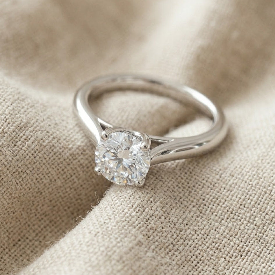 1.00ct Lab Diamond Engagement Ring – Grace Solitaire in Platinum