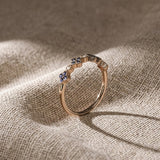 4 Clover Lab Sapphire Ring 0.25ct in 18K Gold | FineDiam