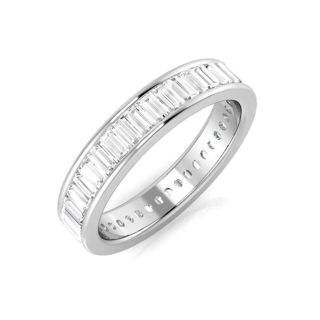 1.00 to 3.00ct Lab-Grown Baguette Cut D/VVS Diamond Full Eternity Ring.