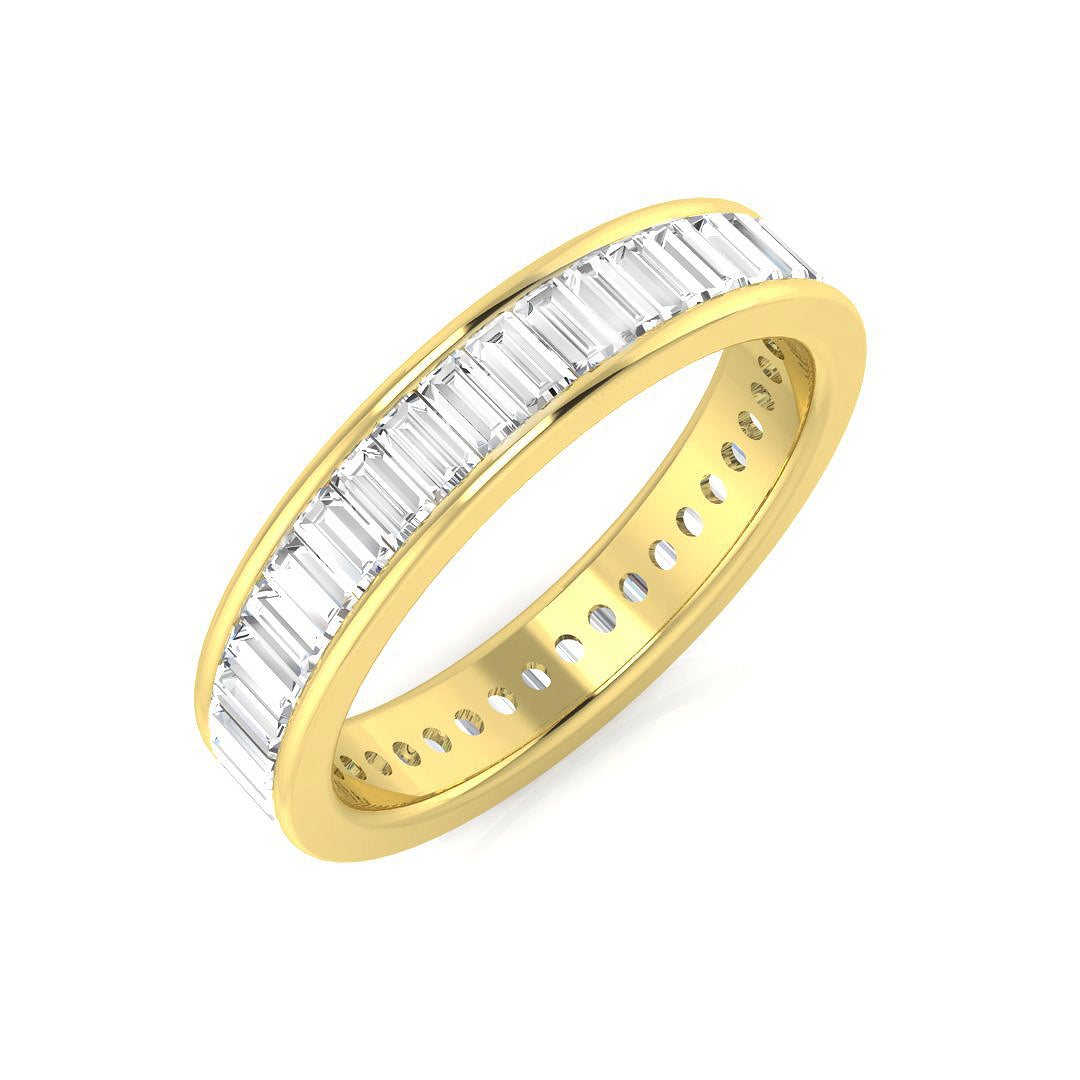 0.85 to 3.00ct Lab-Grown Baguette Cut D/VVS Diamond Full Eternity Ring.
