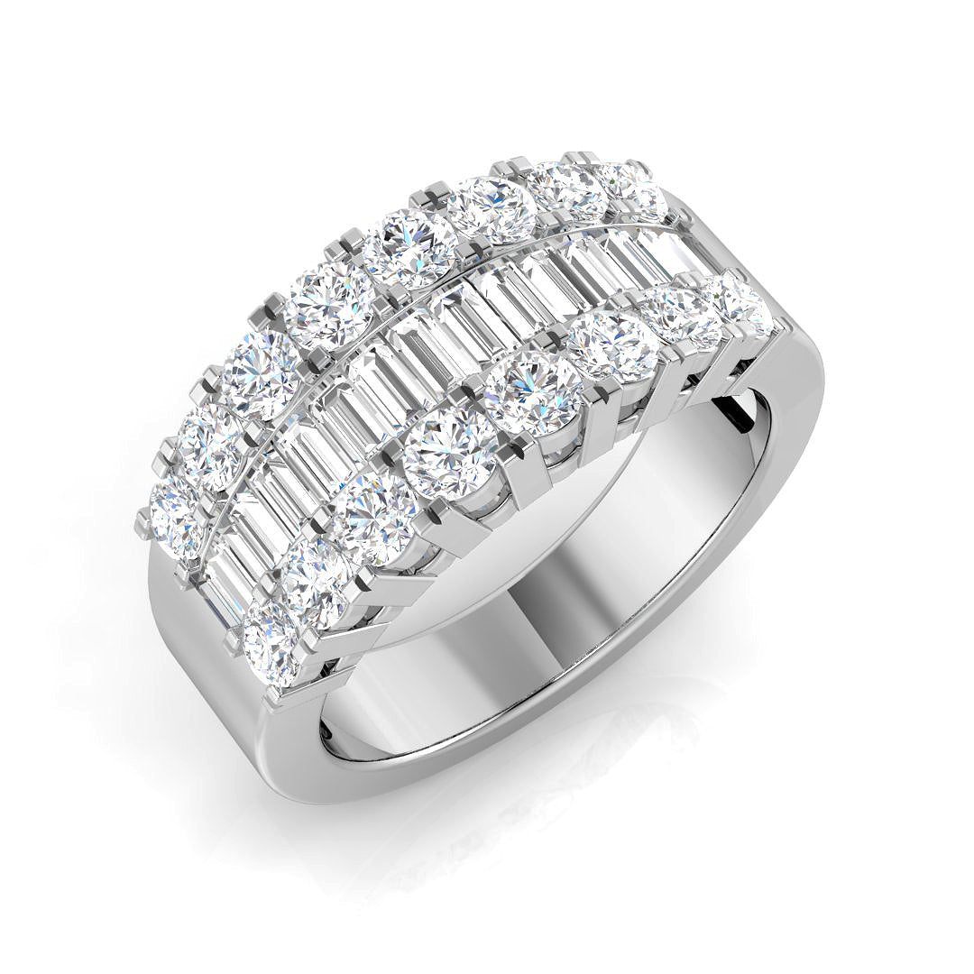 Baguette & Brilliant Diamond Ring Eternity Ring
