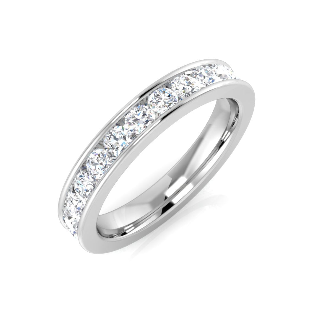 D/VVS 0.50 to 3.3ct Lab-Grown Round Cut Diamond Full Eternity Ring.