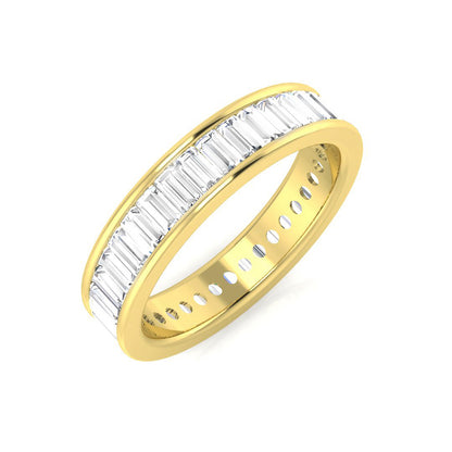 0.50-3.00ct Lab-Grown Baguette Cut D/VVS Diamond Channel Set Full Eternity Ring.