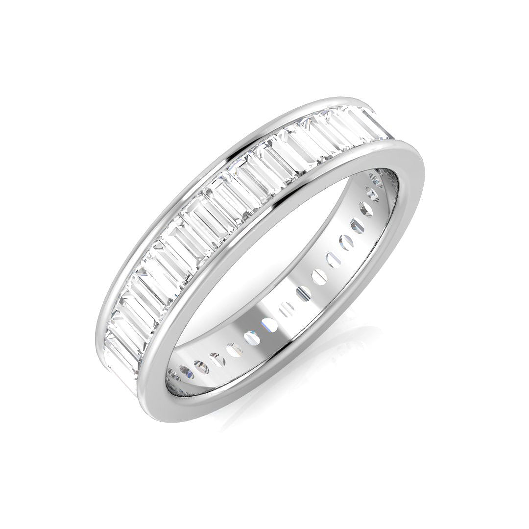 0.85 to 3.00ct Lab-Grown Baguette Cut D/VVS Diamond Full Eternity Ring.