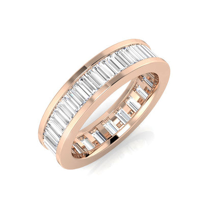 0.50-3.00ct Lab-Grown Baguette Cut D/VVS Diamond Channel Set Full Eternity Ring.