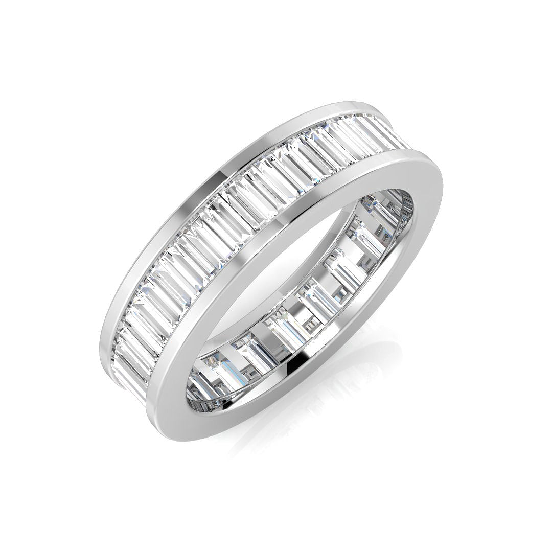 0.85 to 3.00ct Lab-Grown Baguette Cut D/VVS Diamond Full Eternity Ring.