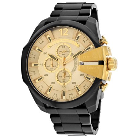 Diesel Mega Chief Chronograph Gold Dial Men S Watch DZ4485
