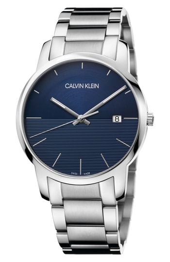 Calvin Klein City Men’s Watch – Blue Dial, Stainless Steel Bracelet