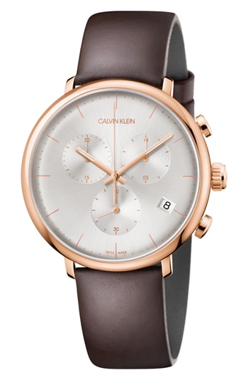 Calvin Klein High Noon Men’s Chronograph Watch – Rose Gold Case