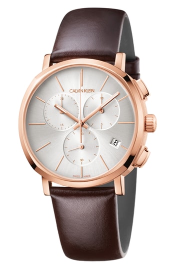 Calvin Klein Posh K8Q376G6 Men’s Silver Dial Chronograph Watch