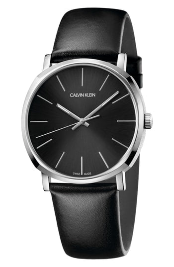 Calvin Klein Posh K8Q311C1 Men’s Black Dial 40 mm Leather Watch