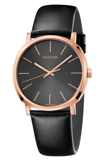 Calvin Klein Posh Men’s Black Dial 40 mm Rose-Gold Watch