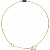 Straight Baguette Natural Blue Sapphire Baguette Bracelet In Gold & Platinum
