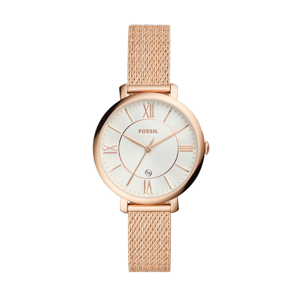 Fossil Jacqueline ES4352 Women’s Rose Gold Mesh Watch