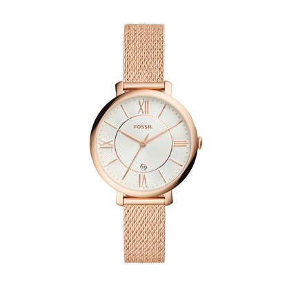 Fossil Fossil Jacqueline Three-Hand Rose Gold-Tone Stainless Steel Watch ES4352