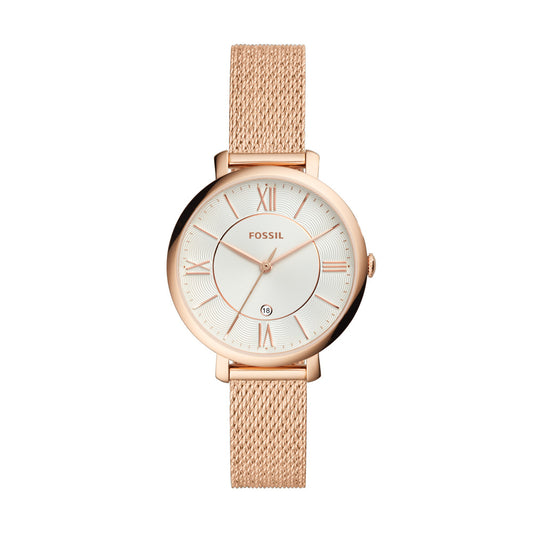Fossil Fossil Jacqueline Three-Hand Rose Gold-Tone Stainless Steel Watch ES4352