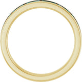 Straight Baguette Lab-Grown Alexandrite Stackable Ring in Gold