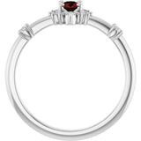 Oval Mozambique Garnet & Diamond Halo Ring in White Gold