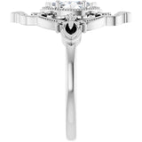 Marquise Stuller Lab-Grown Moissanite Ring in Gold and Platinum