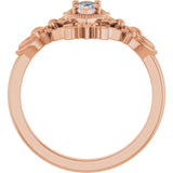 Marquise Stuller Lab-Grown Moissanite Solitaire Ring in Rose Gold