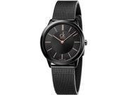 Calvin Klein black dial watch with a black mesh Bracelet