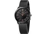 Calvin Klein black dial watch with a black mesh Bracelet
