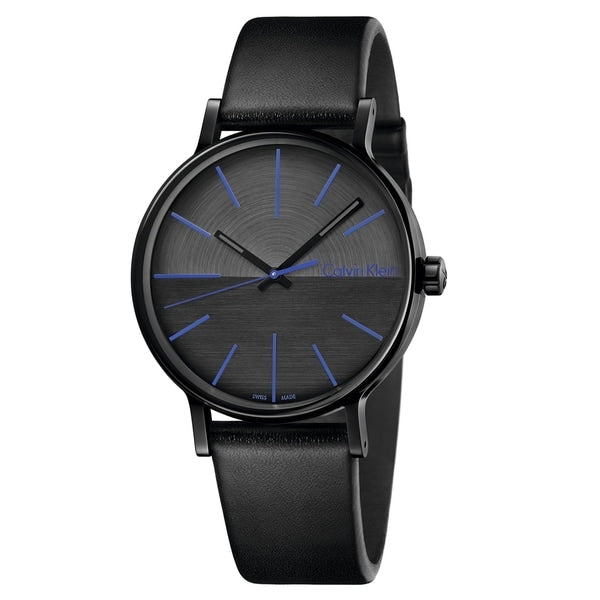 Calvin Klein Boost Men’s Watch – Blue Stick Index, Black PVD Stainless Steel Case