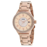 Fossil Women’s Classic Watch – Pink Mother of Pearl Dial, Stainless-Steel Bracelet
