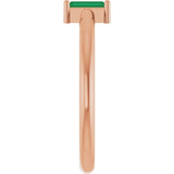 Straight Baguette Lab-Grown Emerald Stackable Ring in Rose Gold