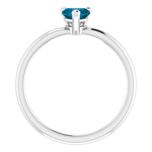 Heart London Blue Topaz Symbols Ring in Gold and Platinum