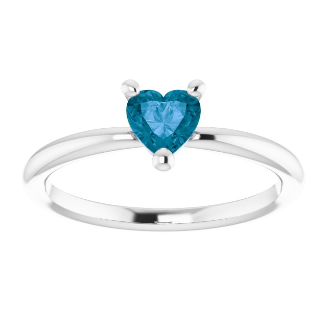 Heart London Blue Topaz Symbols Ring in Gold and Platinum