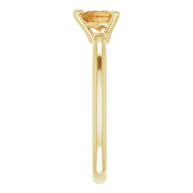 Heart Citrine Symbols Ring in Yellow Gold