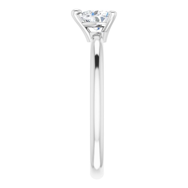 Heart White Sapphire Symbols Ring in White Gold