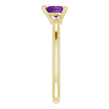 Heart Amethyst Symbols Ring in Yellow Gold