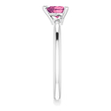 Heart Pink Tourmaline Symbols Ring in White Gold
