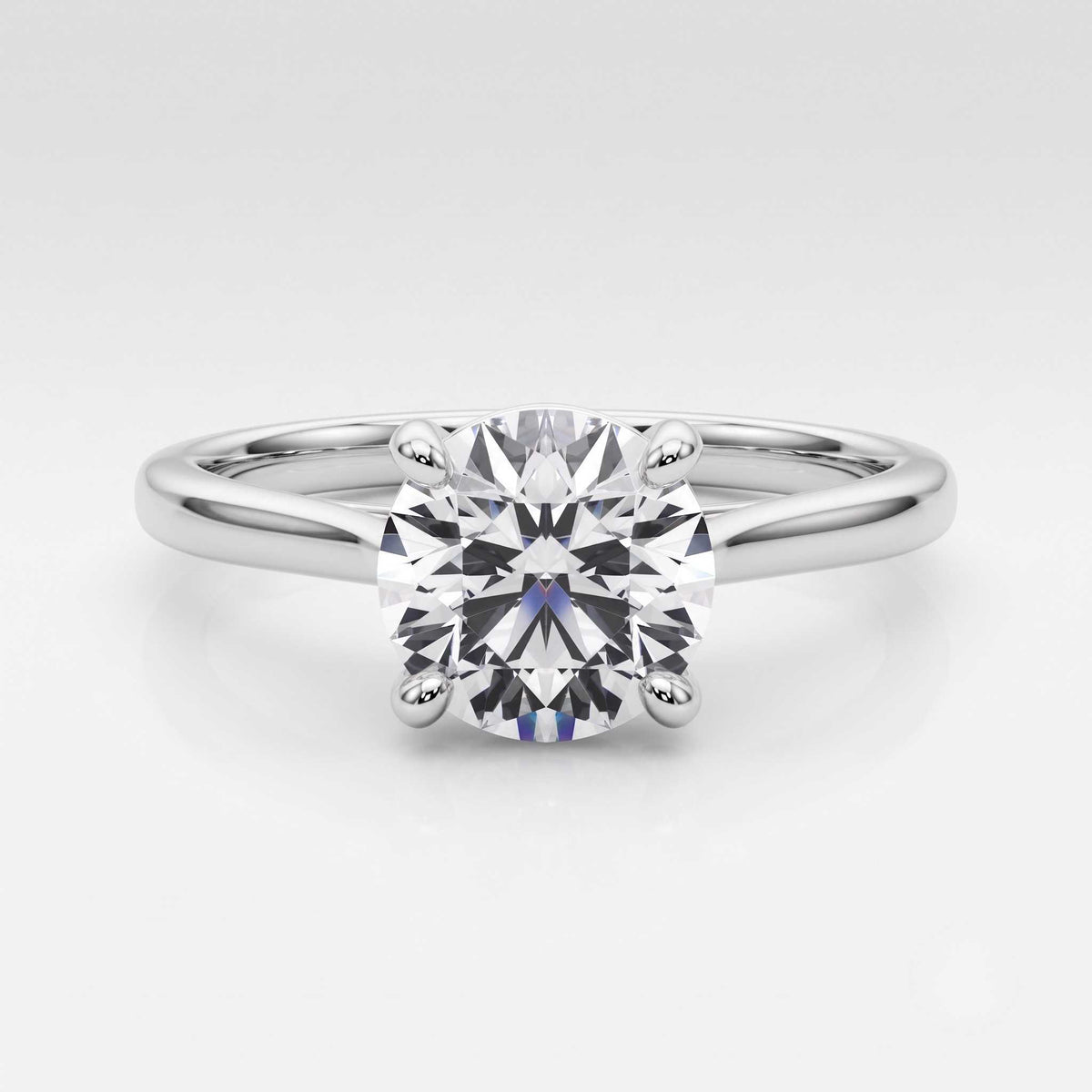 Engagement Ring For Women Natural Round Solitaire Diamond, G-H Color SI Clarity