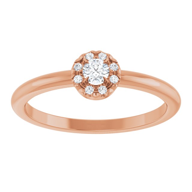 Round White Sapphire & Diamond Halo Ring in Gold and Platinum