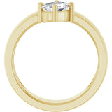 Oval White Sapphire Solitaire Ring in Yellow Gold