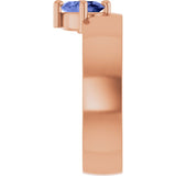 Oval Tanzanite Solitaire Ring in Rose Gold
