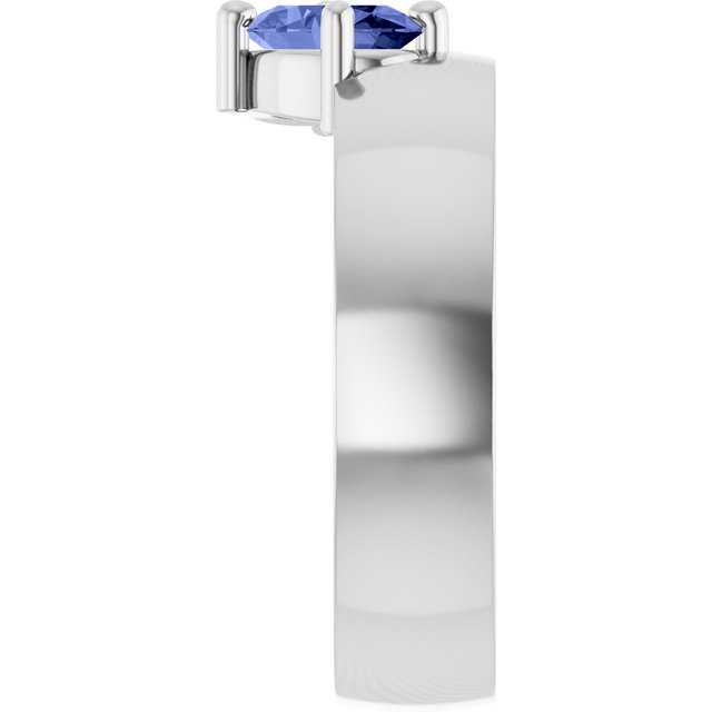 Oval Tanzanite Solitaire Ring in Platinum
