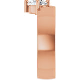 Oval White Sapphire Solitaire Ring in Rose Gold