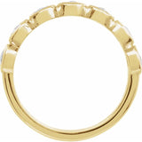 Round Lab-Grown Moissanite Cabochon Ring in Yellow Gold