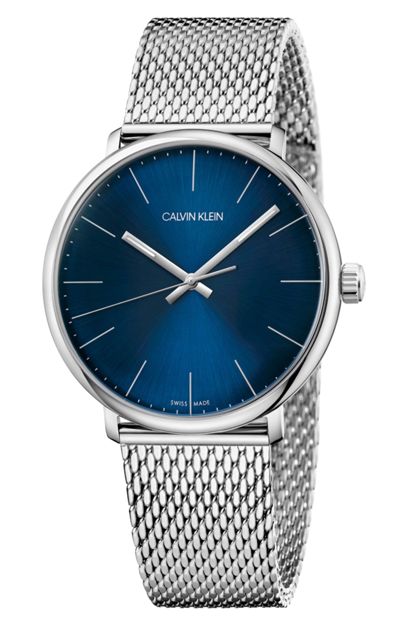 Calvin Klein High Noon K8M2112N Men’s Watch – 43 mm Stainless Steel Mesh Strap