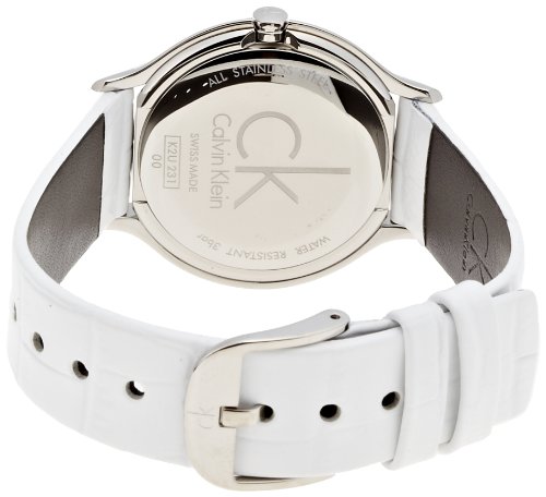 Calvin Klein Skirt Ladies Watch – Silver Dial, Brown Leather Strap
