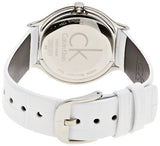 Calvin Klein Skirt Ladies Watch – Silver Dial, Brown Leather Strap