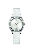 Calvin Klein Skirt Ladies Watch – Silver Dial, Brown Leather Strap