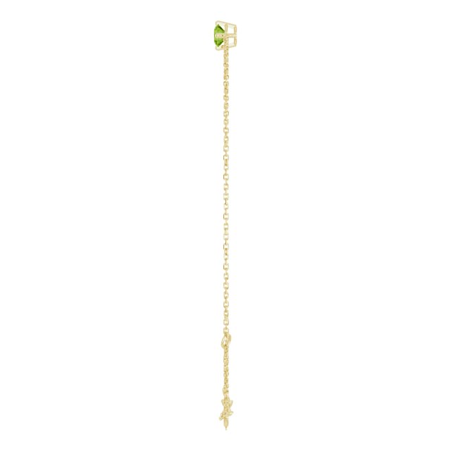 Round Natural Peridot Link Bracelet In Gold & Platinum